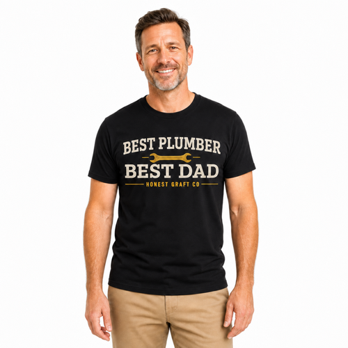 Best Plumber, Best Dad T-Shirt — Gift for Plumbers