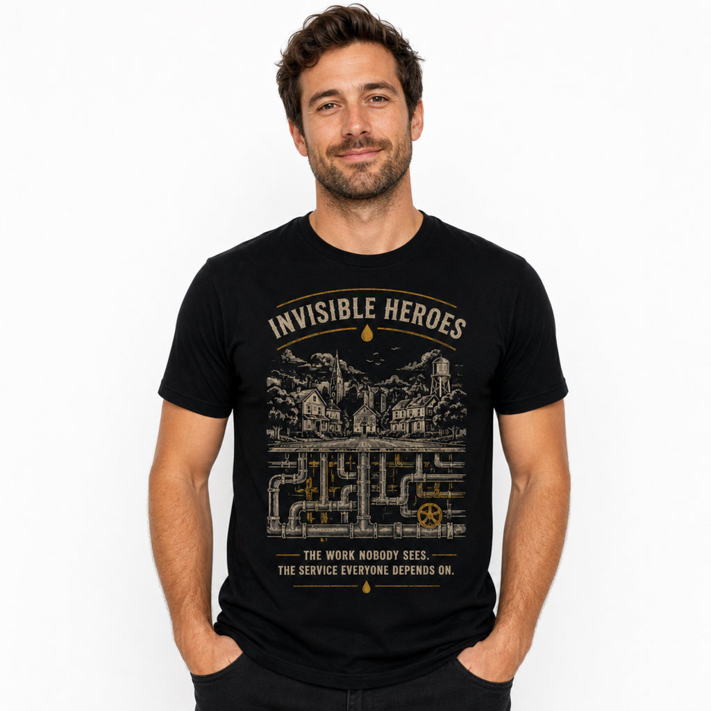 Invisible Heroes - We Keep Life Flowing - Gift for Plumbers