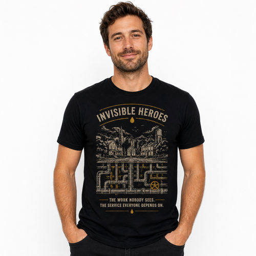 Invisible Heroes - We Keep Life Flowing - Gift for Plumbers