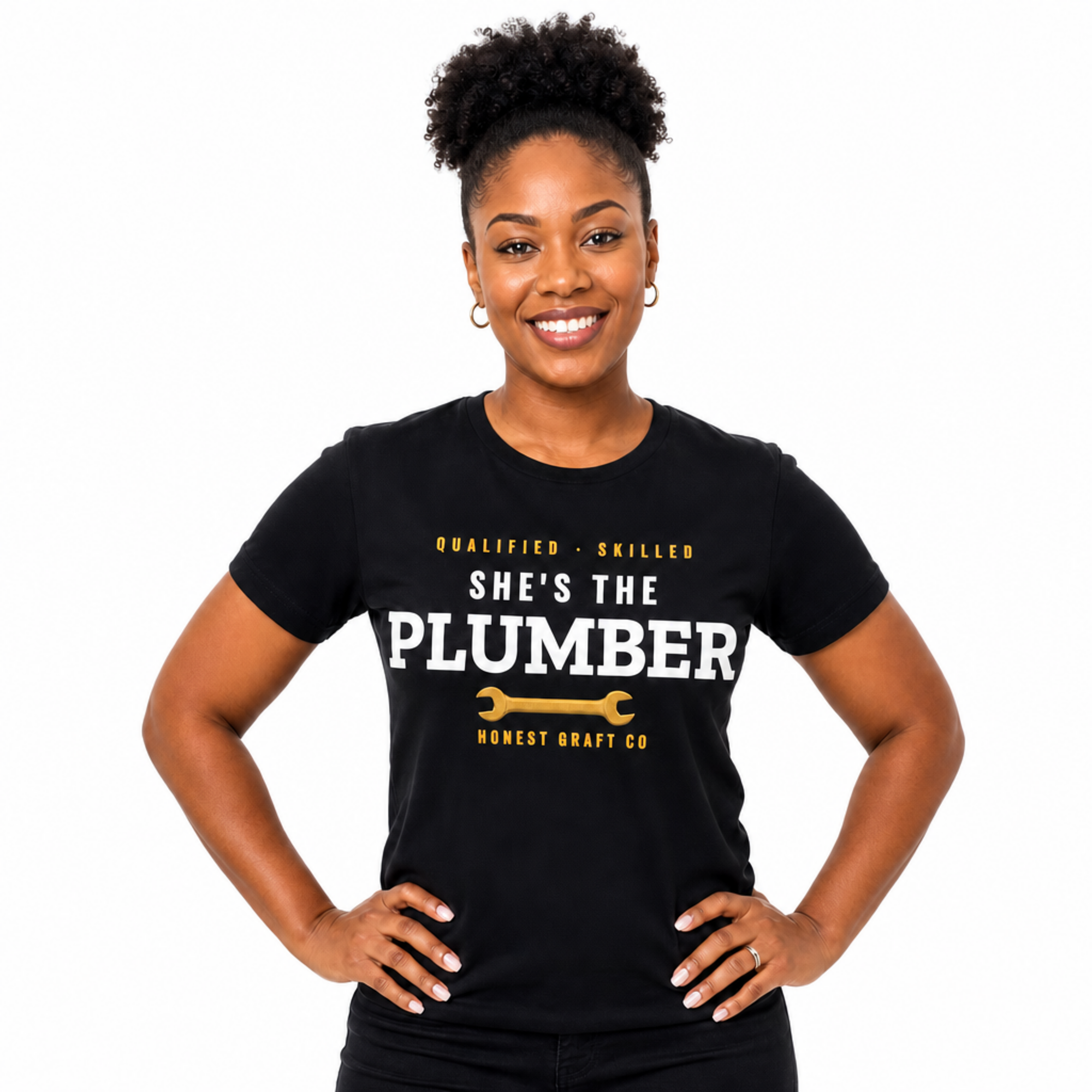 She's the Plumber T-Shirt — Gift for Women in the Trades