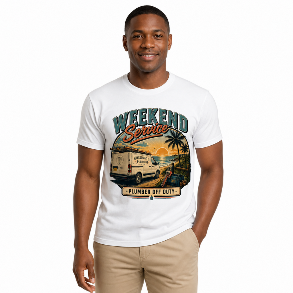 Weekend Service Plumber T-Shirt – Plumber Off Duty Tee